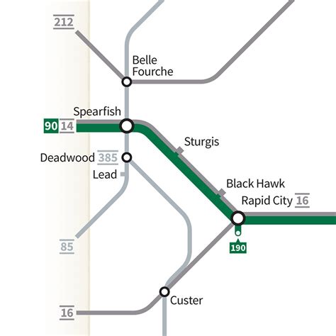 Highways Of The Usa South Dakota Transit Maps Store
