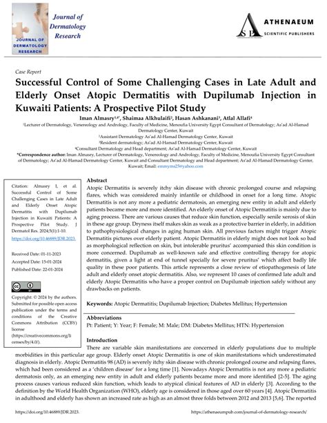 Pdf Successful Control Of Some Challenging Cases In Late Adult And