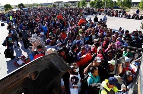 Migrant Caravan Arrive At Mexico Us Border City