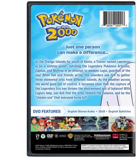 Updated july 19, 2000 at 04:00 am edt. Pokemon The Movie 2000 DVD