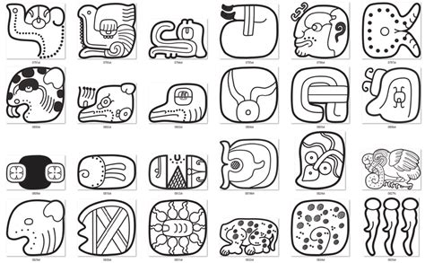 2 Extract From The Maya Hieroglyphic Catalogue Showing Signs