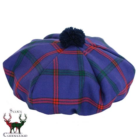 Montgomery Tartan Tammie Scottish Hat Scottish Thistle Wool Fabric