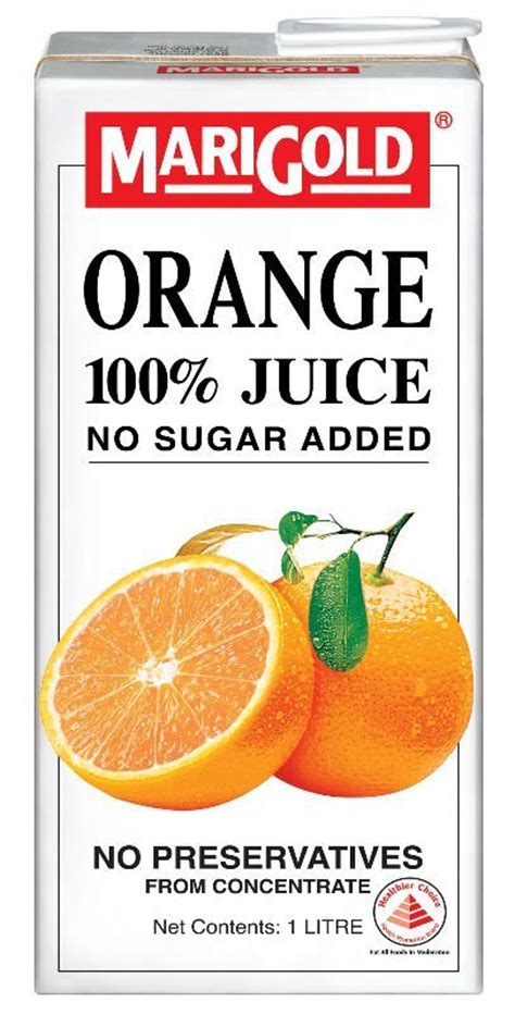 Marigold Orange 100 Juice No Sugar Added Productssingapore Marigold
