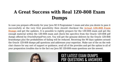 Experts Recommended Real 1z0 808 Exam Dumpspdf Docdroid