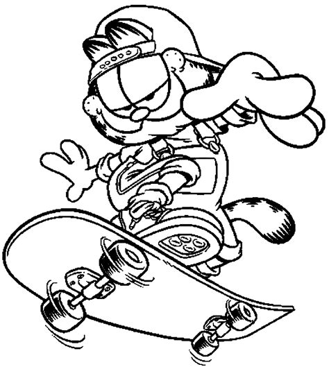 Garfield Cat Coloring Page Coloring Pages