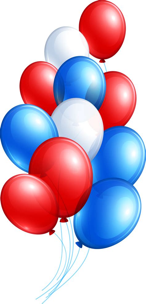 Red White And Blue Balloons Png png image