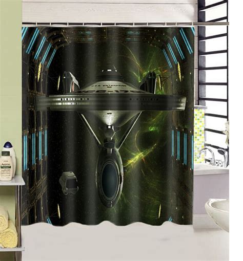 2017 Hot Selling Science Fiction Star Trek Bathroom Curtain Printed