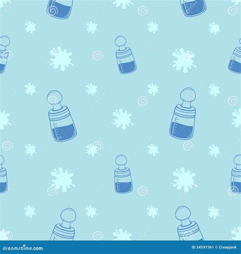 Baby Bottle Background Pattern Stock Illustration Illustration Of