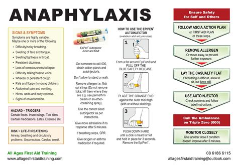 Anaphylaxis Page 001 1 All Ages First Aid Training