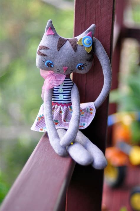 Cute Cat Dolls Handmade Sewing Toys Soft Dolls
