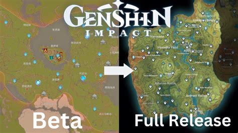 Genshin Impact Map Evolution So Far Cbt To 30 Oldx2 Youtube