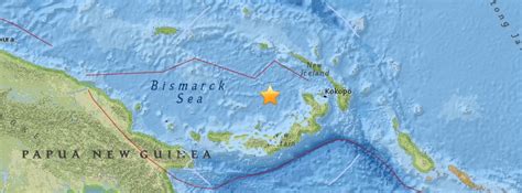 Strong And Deep M64 Earthquake Hits New Britain Region Papua New