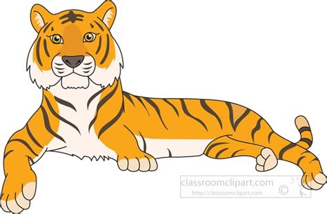 Tiger Clipart Tiger Resting On All Fours Clipart