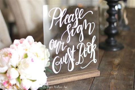 Custom Calligraphy Acrylic Sign Wedding Sign Guest Book Sign Wedding