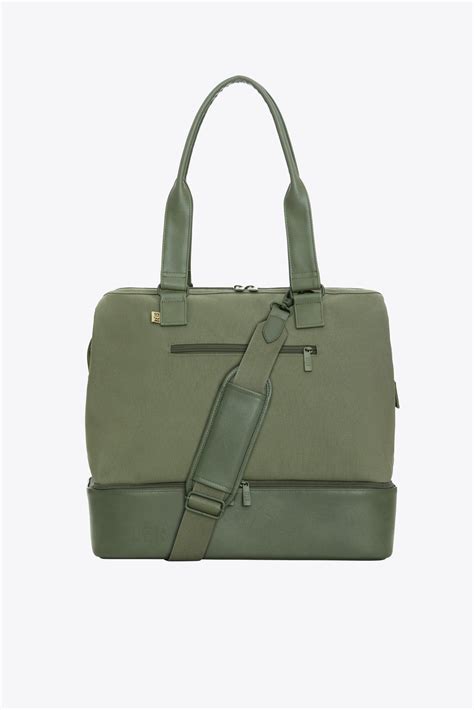 BÉis The Mini Weekender In Olive Small Olive Green Duffle And Weekend Bag