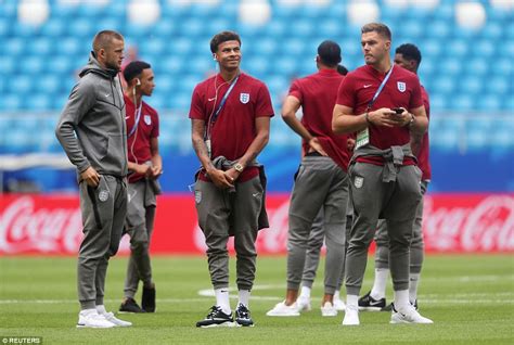 World Cup England Sweden Players Stride Onto Pitch In Samara Ahead Of