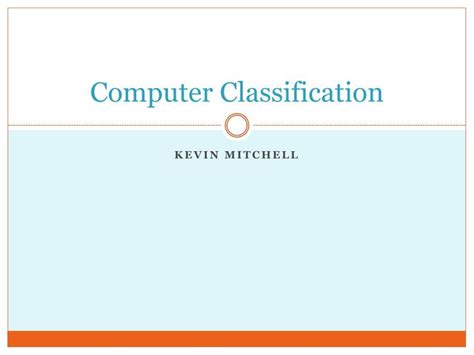 Ppt Computer Classification Powerpoint Presentation Free Download
