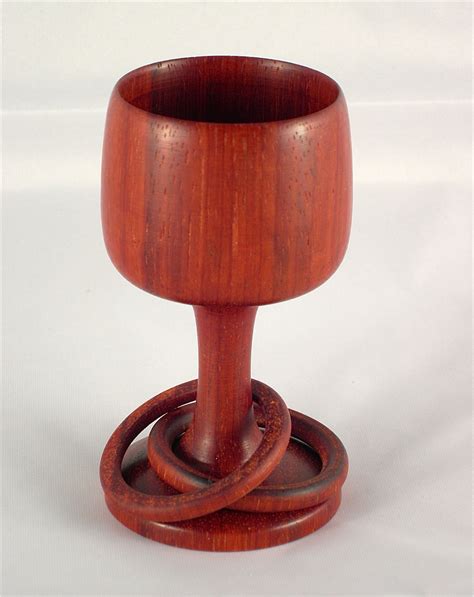 Blood Wood Goblet With Two Captured Rings This Piece Is Made Out Of