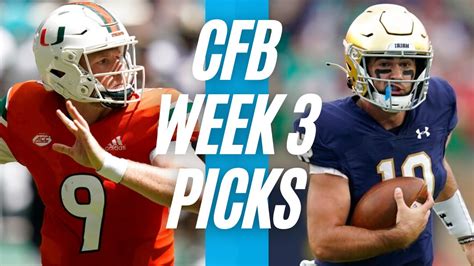 College Football Picks Week 3 Ncaaf Best Bets And College Football Odds And Cfb Predictions