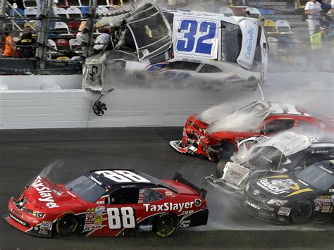 Daytona Crash Sends Car Parts Flying Injuring Fans Cbs News
