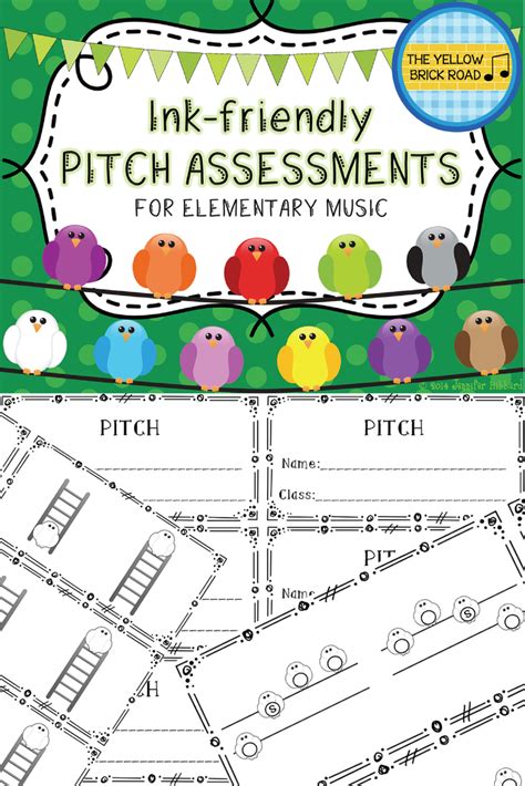Ink Friendly Pitch Assessments For Elementary Music Elementary Music