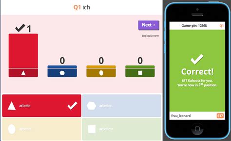 After learning the correct answer use kahoot! The German Sektor: Daily Drills with Kahoot