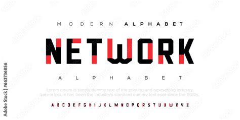 Abstract Modern Urban Alphabet Fonts Typography Sport Technology