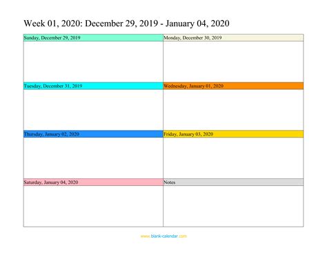 Printable calendars for 2020 is another post from the calendar that was uploaded by judith_fox. Weekly Calendar 2020 (WORD, EXCEL, PDF)