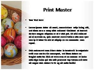 Free diet ppt template has eggs and a measuring tape in the title slide. Easter Eggs Free PowerPoint Template and Background