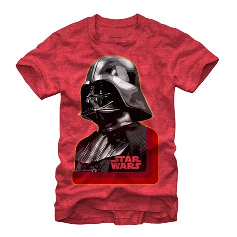 Star Wars Mens Star Wars Darth Vader Profile T Shirt Red Heather