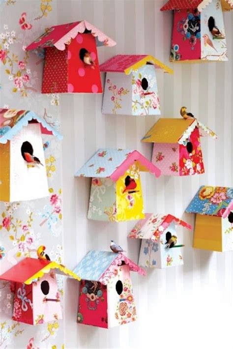 Unieke Gekleurde Vogelhuisjes Door Ammie36 Crafts Paper Crafts