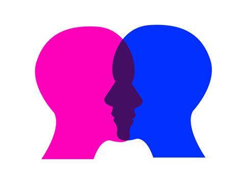 Download Two Heads Two Persons Silhouette Royalty Free Stock