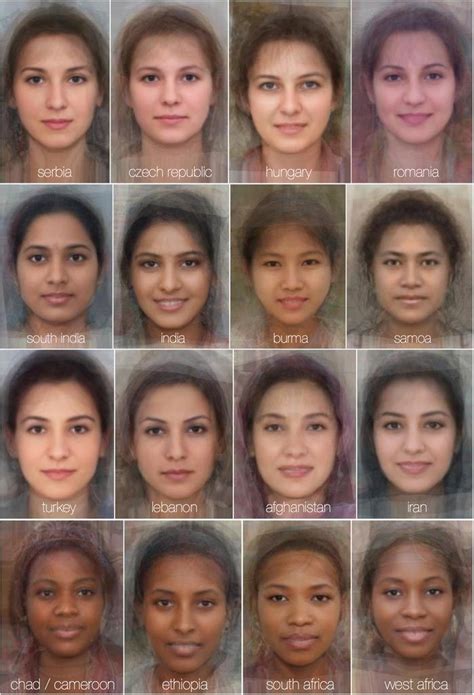 The Average Faces Of Women Around The World 3 Average Face Woman