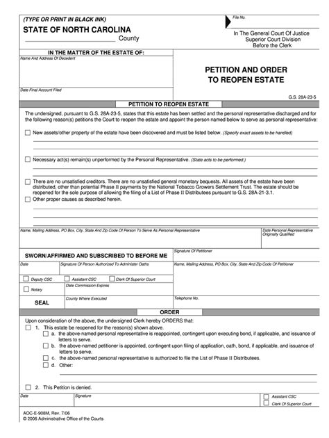Form Nc Aoc E 506 Fill Online Printable Fillable Fill Out And Sign