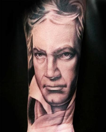 Powerline Tattoo Tattoos Mike Romasco Beethoven Black And Grey