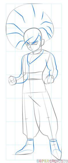 How To Draw Gohan From Dragon Ball Z With Easy Step By Step Drawing Tutorial Page 2 Of 2 How