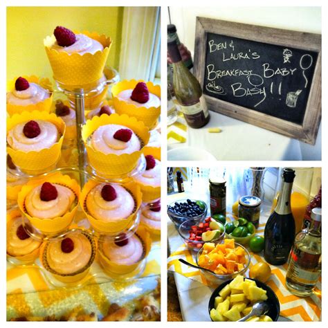 Grey And Yellow Baby Shower Brunch Mimosa Bar Baby Shower Brunch