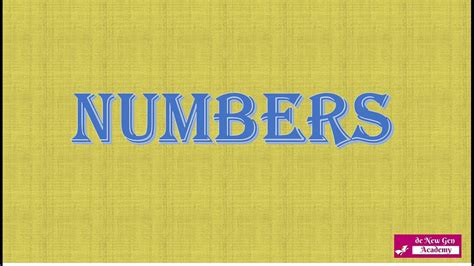Numbers - YouTube
