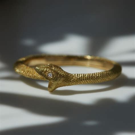 Gold Ouroboros Snake Ring Anthony Lent