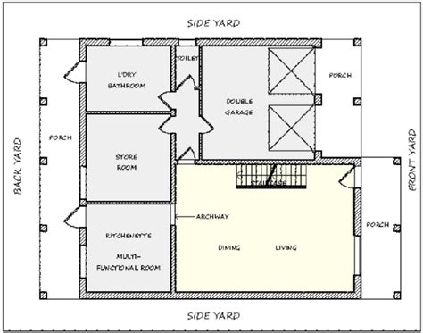 Schematic Ground Floor Plan Drawing By The Author Download