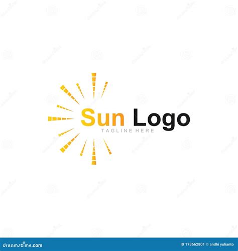 Diseño Del Logotipo Del Vector De Luz Solar Para La Futura Empresa De