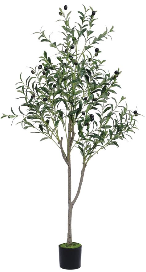 Viagdo Artificial Olive Tree 46ft Tall Fake Potted Olive Silk Tree