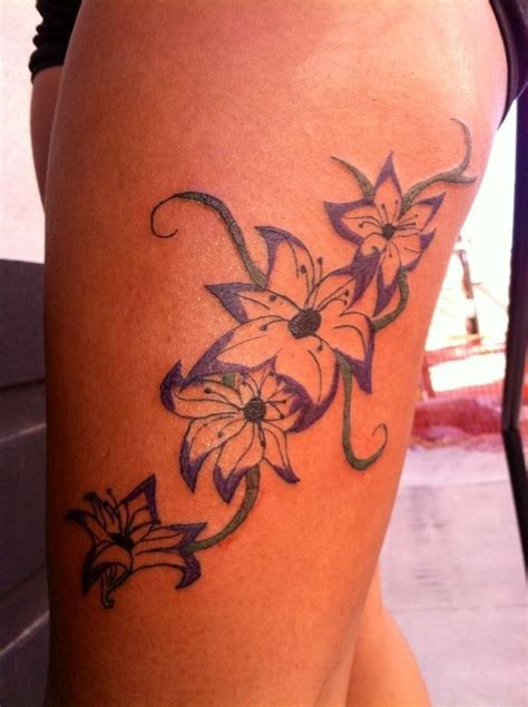 Hawaiian Flower Tattoo On My Thigh Tattoos Pinterest