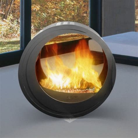 Round Fireplace For Tiny Home Living Great Space Saver See More