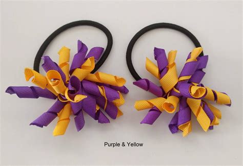 Korker School Bow Hair Tie Accessory Ponytail Elastic Curly Ribbon Ties