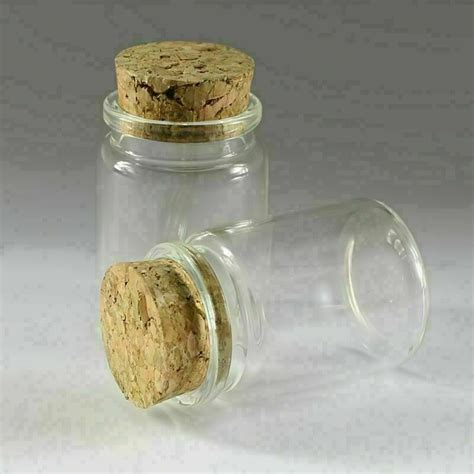 35ml 10pcs Empty Sample Vials Clear Glass Bottles With Corks Jars Containers Ebay