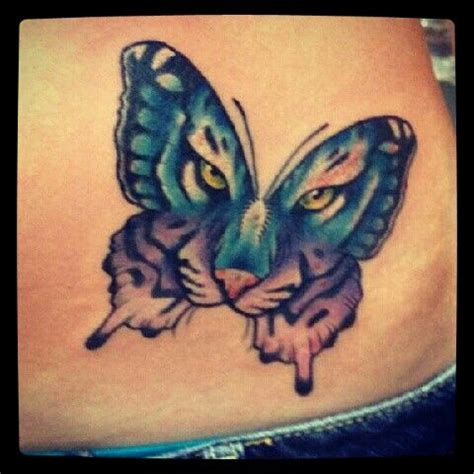 And when you have a tiger as a tattoo it makes you feel power and authority. Butterfly with tiger face! Tattoo! | Ink me | Pinterest ...