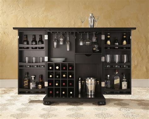 Darby Home Co Pottstown Expandable Bar Cabinet With Wine Storage