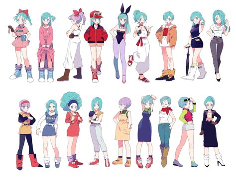 Bulma In Different Outfits By 6um Dbz Dragon Ball Super Wallpapers