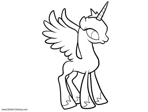 I'm animating my glitter alicorn. MLP Alicorn Coloring Pages base by XxXCuteBunnyXXX - Free ...
